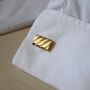 Gold Geometric Cufflinks 316 L Stainless Steel Minimal Design, thumbnail 3 of 6