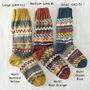 Fair Trade Unisex Nordic Knit Socks Eco Waste Wool, thumbnail 2 of 12