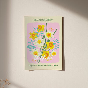 Daffodil Flower Print For New Beginnings, 4 of 7