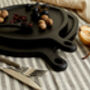 Alma Wood Round Serving Board Set Black, thumbnail 3 of 4