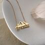 Personalised 'Adventure Awaits' Mountain Name Necklace, thumbnail 5 of 9