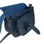 Crossbody Navy Dark Blue Loop Closure Leather Saddle Bag Maya, thumbnail 5 of 5