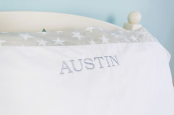 Grey Star Reversible Bedding Set Can Be Personalised, 9 of 11