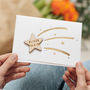 Personalised Wooden Star New Baby Card, thumbnail 2 of 3