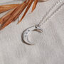 Personalised Name Crescent Moon Silver Necklace, thumbnail 2 of 10