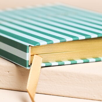 Green Stripe Dreams And Doodles Notebook, 4 of 4