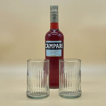 Set Of Two Campari Bottle Glasses, 2 of 11