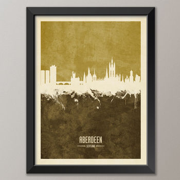 Aberdeen Skyline Print And Box Canvas, 6 of 6