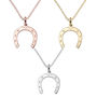 Lucky Silver Or Gold Horseshoe Necklace, thumbnail 3 of 8