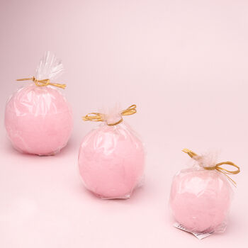 G Decor Georgia Light Pink Ombre Sphere Ball Candles, 9 of 9