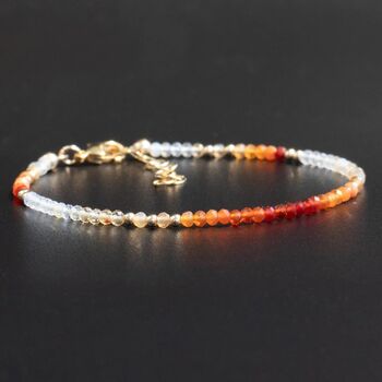 Skinny Mexican Fire Opal Bracelet, 10 of 10