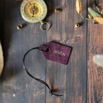 Personalised Leather Decanter Tag Gift, 7 of 10