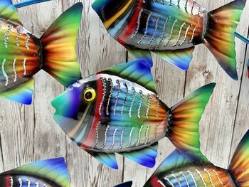 Tropical Fish Metal Wall Sculpture 70cm Coastal Décor, 2 of 12