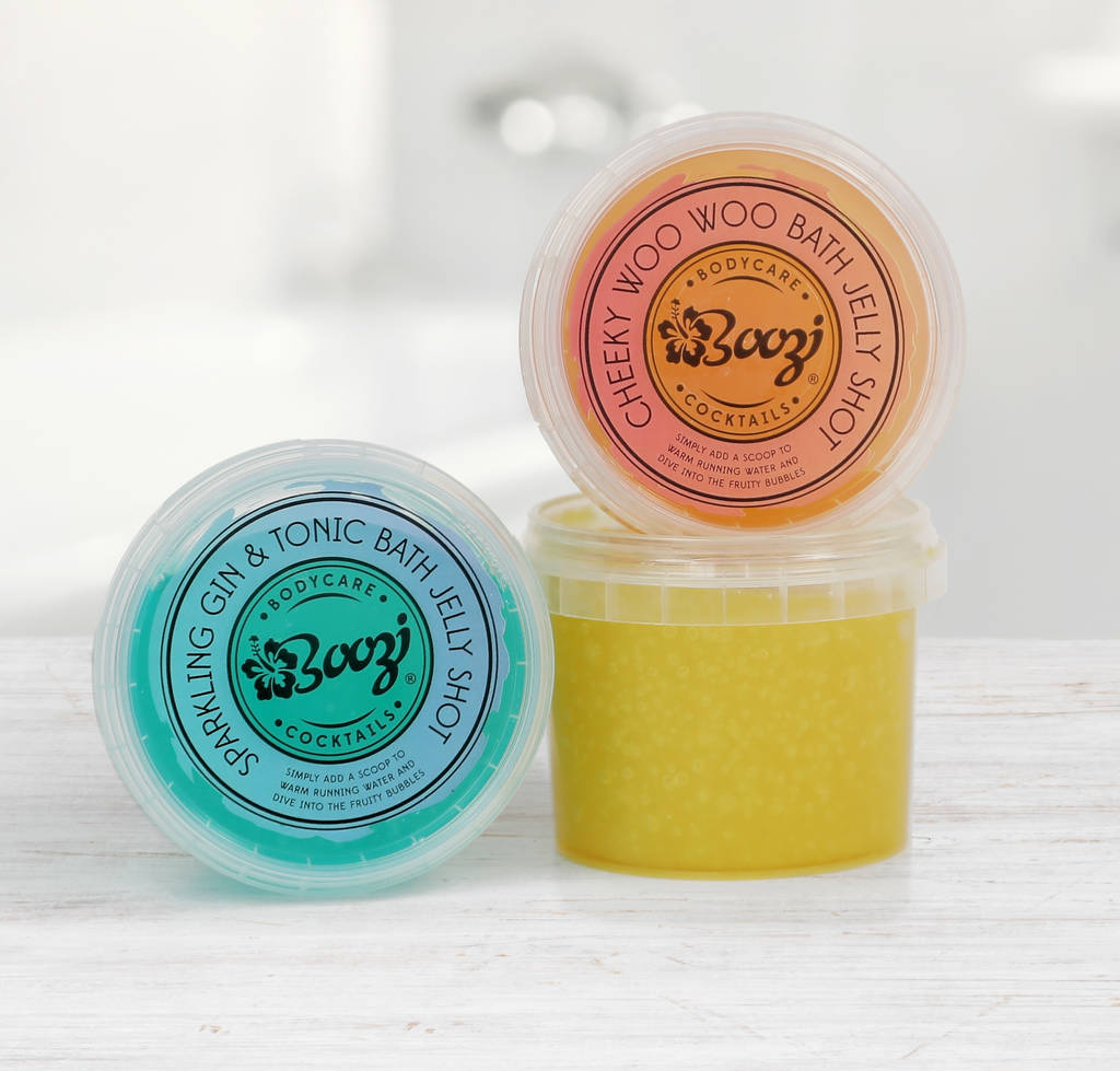 bubble bath jelly shots by boozi body care