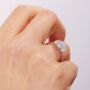 Murphy White Gold Lab Grown Diamond Three Stone Ring, thumbnail 2 of 8