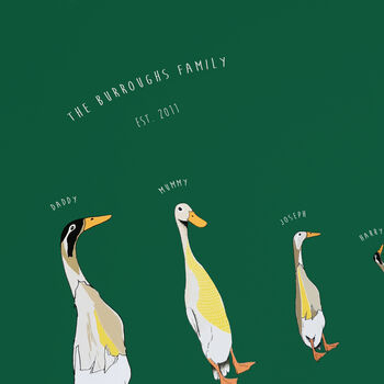 Personalised Family Duck Print, 4 of 7