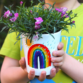 Rainbow Child's Personalised Plant Pot With Seeds, 2 of 7