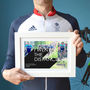 Personalised Cycling Photo Collage Print, thumbnail 1 of 4