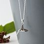 Silver Hummingbird Necklace, thumbnail 1 of 9