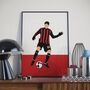 Kaka Ac Milan Football Poster, thumbnail 1 of 3