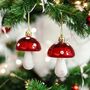 Hanging Christmas Tree Mushroom Ornament, thumbnail 4 of 5