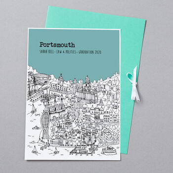 Personalised Portsmouth Graduation Gift Print, 9 of 10