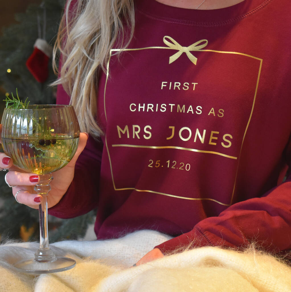 'First Christmas As Mrs …' Personalised Jumper, 1 of 3