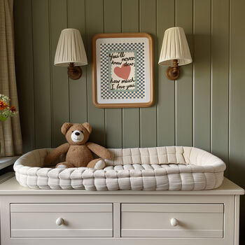 How Much I Love You Checkered Nursery Print, 9 of 12