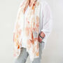 Peach Blossom Floral Print Scarf, thumbnail 1 of 5