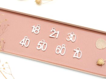Personalised Milestone Birthday Cuff Bracelet, 18th, 21st, 30th, 40th, 50th, 60th, 70th, 9 of 10