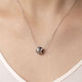 September Birthstone Necklace Silver Birthday Pendant, thumbnail 2 of 5