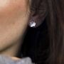 Sterling Silver Ivy Leaf Stud Earrings, thumbnail 6 of 8