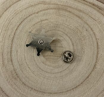 Sheriff Badge Metal Pin Badge, 3 of 3