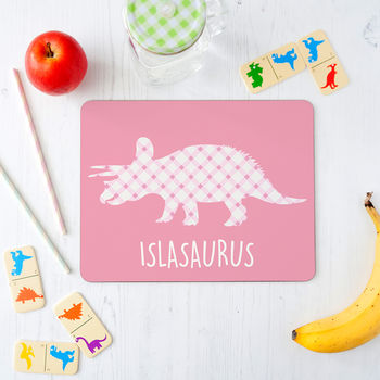 Personalised Triceratops Dinosaur Placemat, 2 of 12