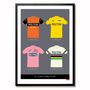 Eddy Merckx Jerseys, Cycling Art Print, thumbnail 1 of 4