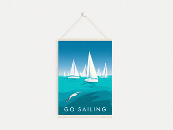 Go Sailing Travel Poster Art Print, 6 of 8