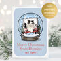 Family Pet Photo 'Snow Globe Design' Christmas Card, thumbnail 1 of 3
