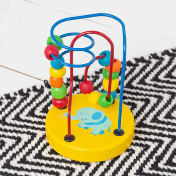 Personalised Wooden Safari Mini Beaded Puzzle Toy, 12 of 12