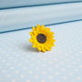 Hand Painted Sunflower Lapel Pin, thumbnail 1 of 3