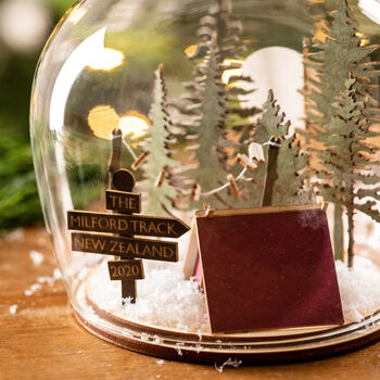 Personalised Camping Adventure Christmas Globe Dome, 3 of 7