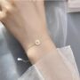 Sterling Silver Dainty Daisy Charm Bracelet, thumbnail 2 of 6