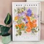 Flower Market Personalised Wedding Bouquet Print, thumbnail 3 of 4