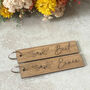 Oak Personalised Couple Keyring, thumbnail 3 of 3