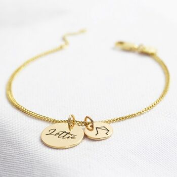 Personalised Constellation Double Disc Charm Bracelet, 3 of 8