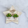 Enchanted Woodland Mirrored Toadstool Stud Earrings, thumbnail 3 of 8