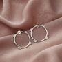 Crown Hoop Stud Earrings, thumbnail 2 of 5