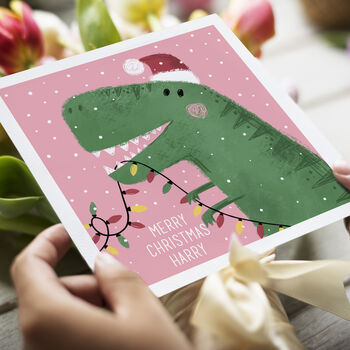Tree Rex Christmas Card, 6 of 9