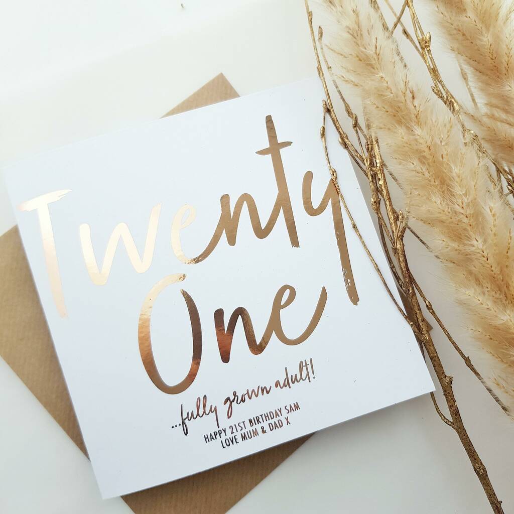 ‘Twenty One…Fully Grown Adult’ | 21st Birthday Card