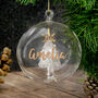 Personalised Gold Glitter Tree Glass Bauble, thumbnail 3 of 3