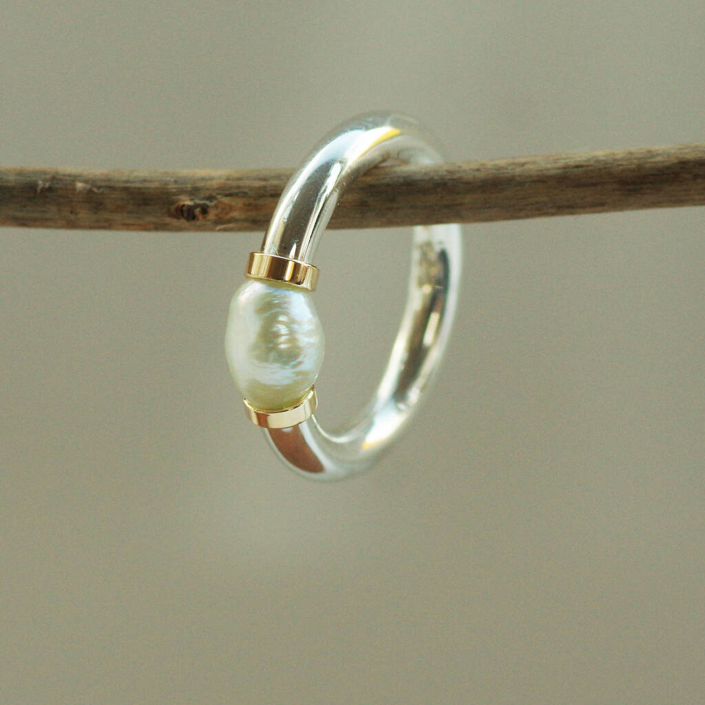 Freshwater Pearl Tension Ring, 1 of 4